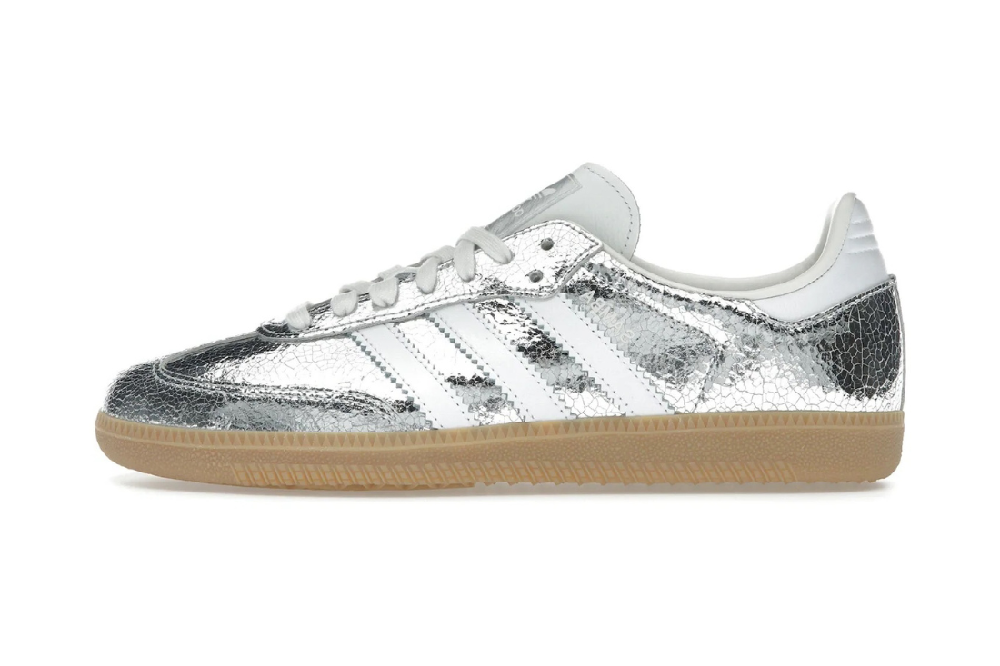 Adidas Samba OG Silver Metallic Cracked Leather (W)