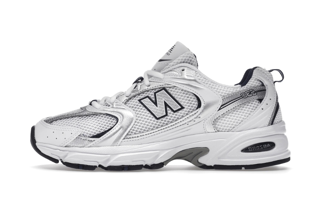New Balance 530 White Silver Navy