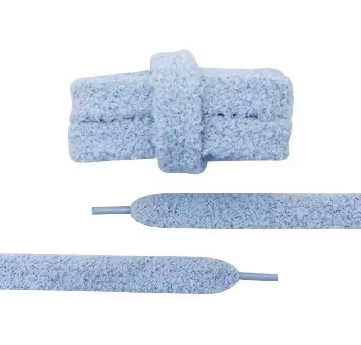 Lacets Fluffy Bleu