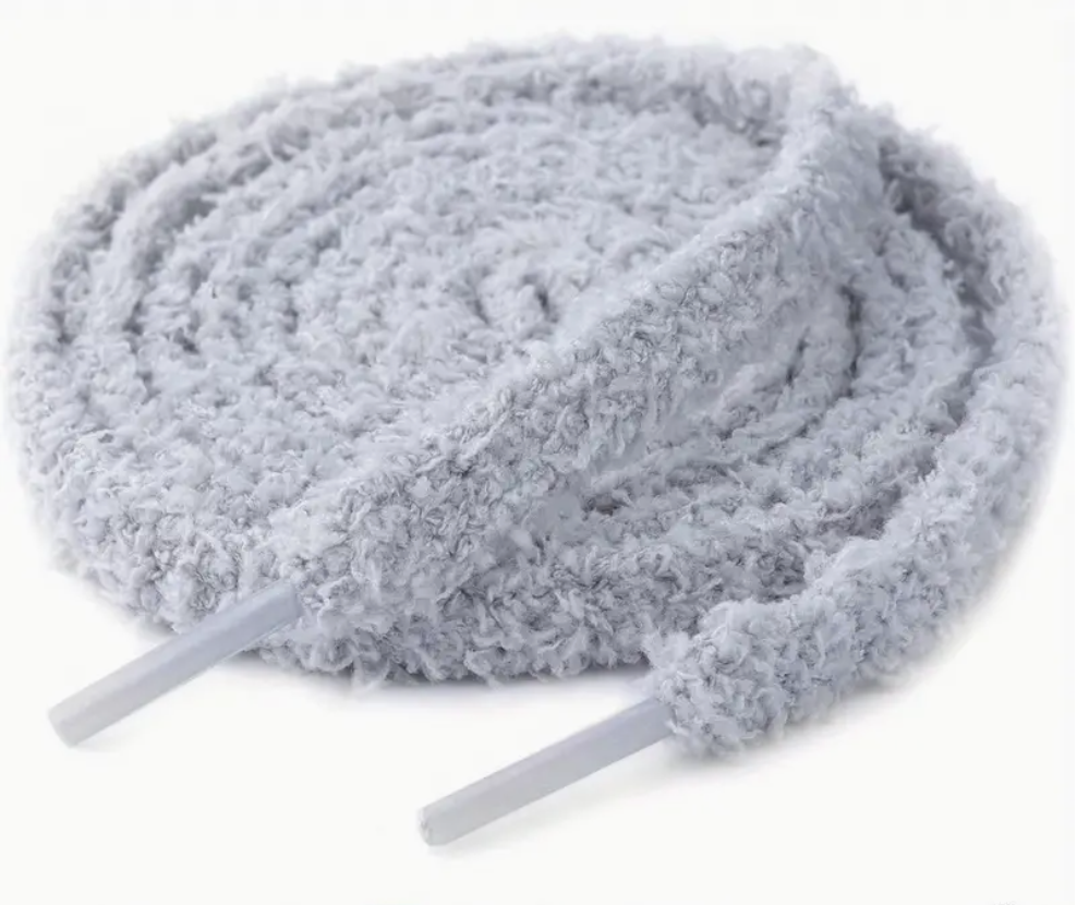 Lacets Fluffy Gris