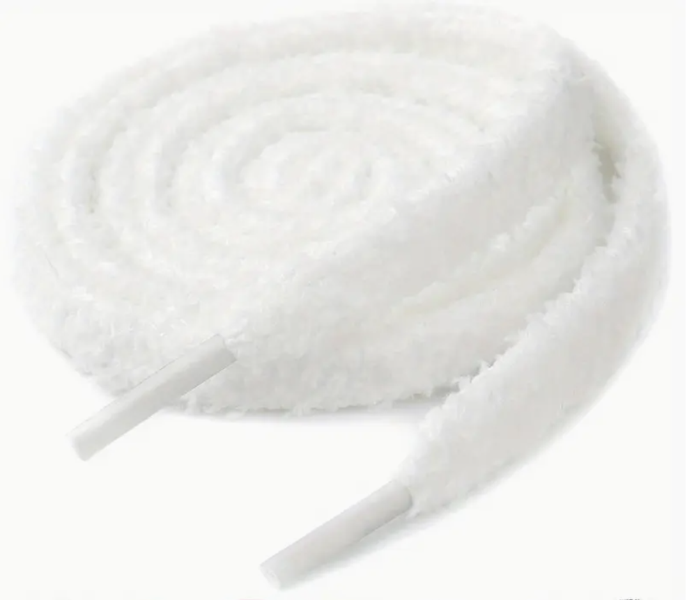 Lacets Fluffy Blanc