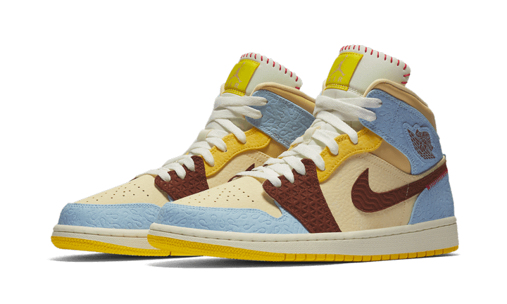 Jordan 1 Mid Fearless Maison Chateau Rouge