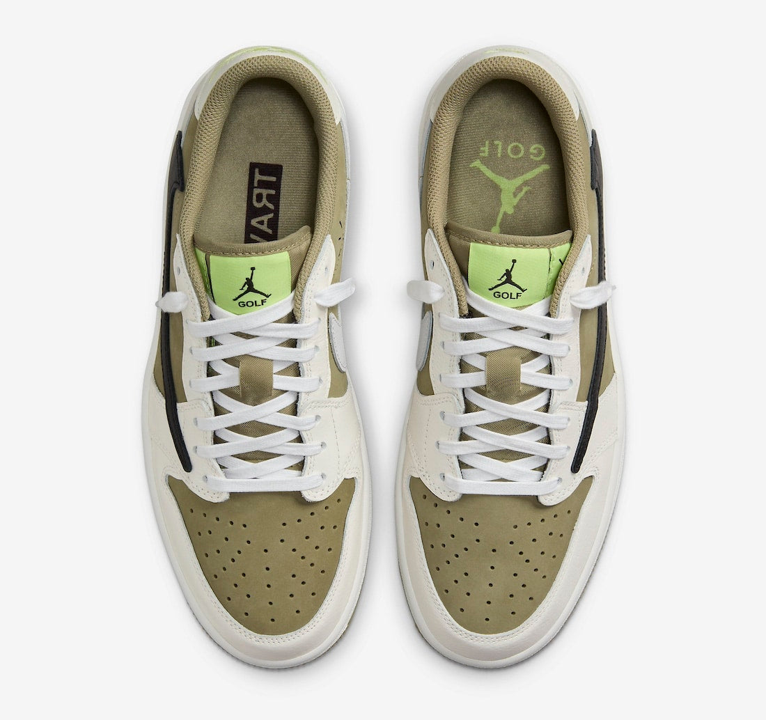 Air Jordan 1 Retro Low Golf Travis Scott Neutral Olive